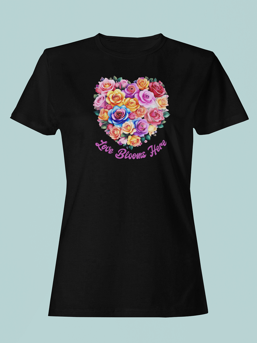 Blossoming Romance: Love Blooms Here Women's Fitted Tee product image (1)