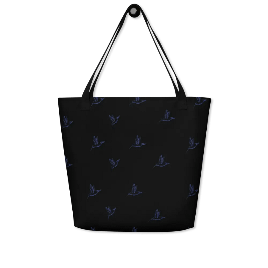 Big printed tote bag with humming bird designs product image (3)
