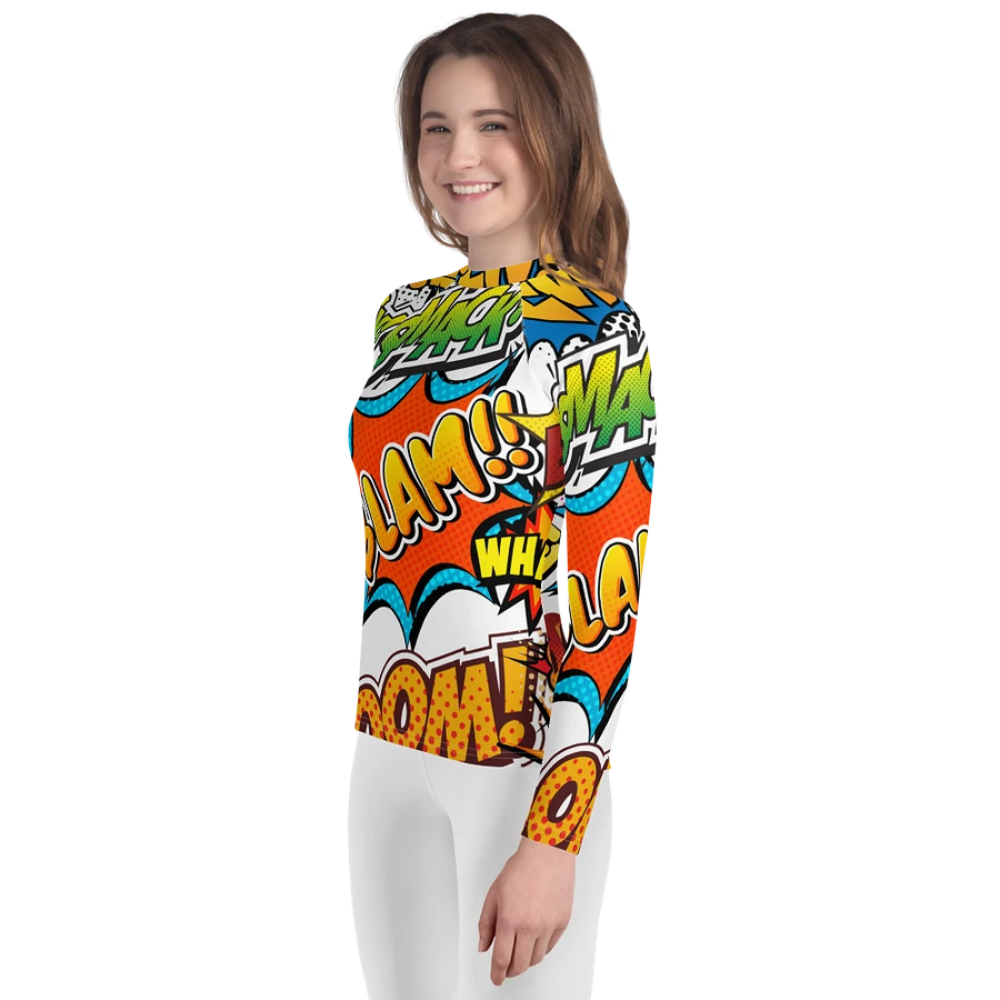 Dynamic Comic Action All-Over Print Youth Rash Guard product image (5)