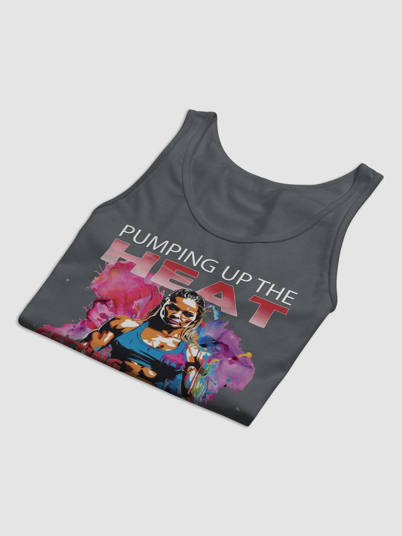 Pumping Up The Heat Getting Ripped Female Woman Bodybuilder Fitness Gym Tank Top product image (5)