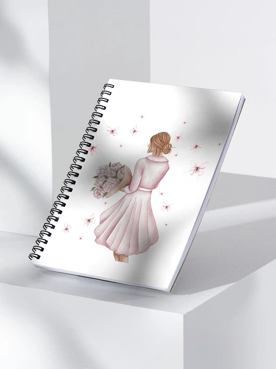 Woman Surrounded By Butterflies Spiral Notebook product image (3)