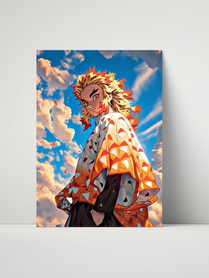 Kyojuro Rengoku 8"x10" Metal Print – Flame Hashira’s Resolve product image (1)