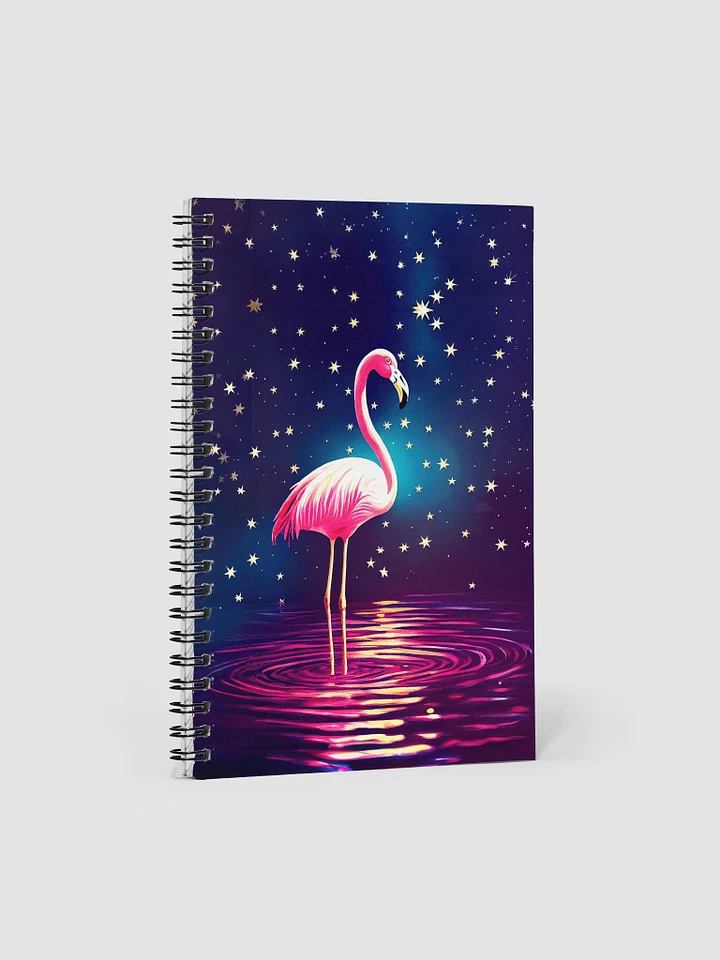 Pink Flamingo - Starry Night Spiral Notebook product image (1)