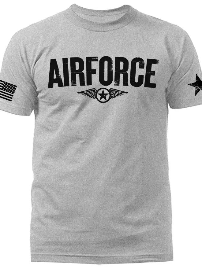 Airforce Military Patriotic US Flag Veteran Graphic T-shirt product image (1)