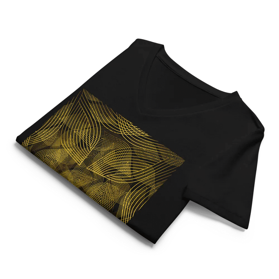 T-Shirt with golden lines and leaf design product image (8)