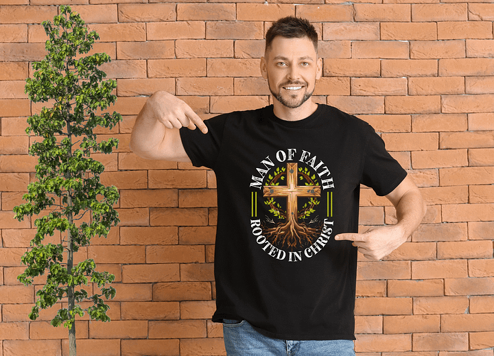 Man of Faith: Rooted in Christ T-Shirt product image (1)
