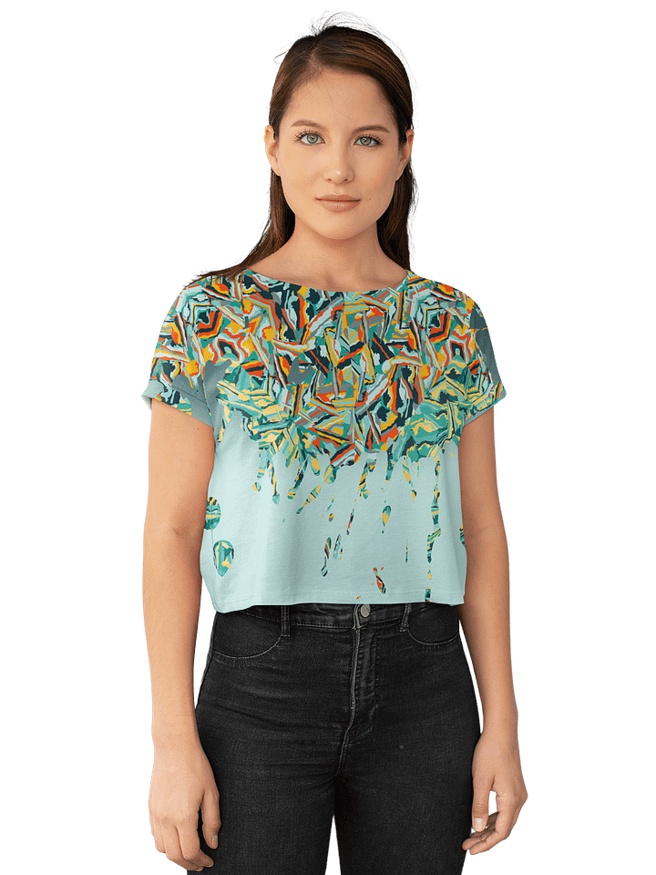 Colorful Destruction | Crop Tee product image (1)