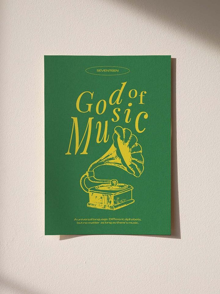 God Of Music - Seventeen KPOP Digital Printable Wall Art Poster (A1 SIZE) - Instant Download product image (2)