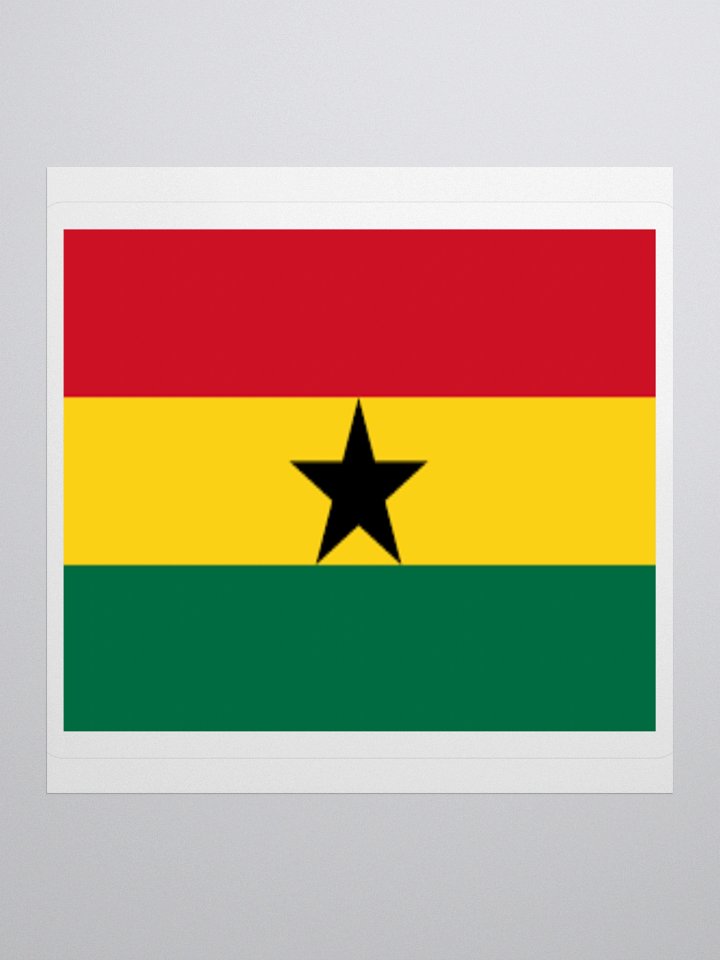 Ghana Flag Sticker | Black Star Design | Durable Vinyl | 3 Sizes product image (2)
