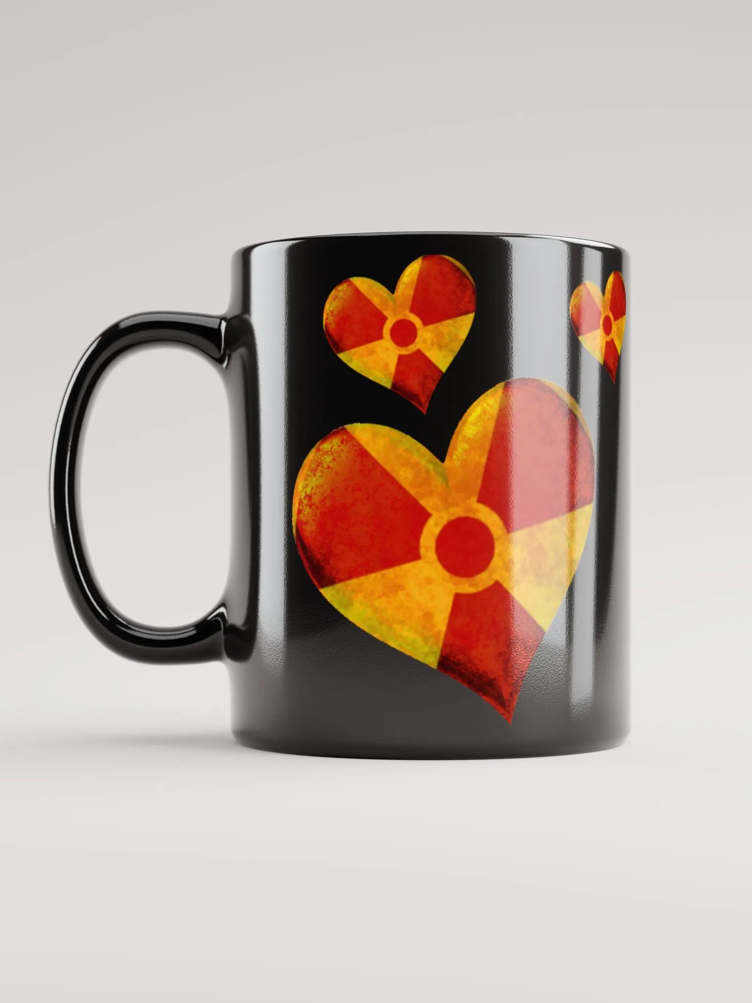 50 Rad Hearts Mug - Red on Black product image (1)