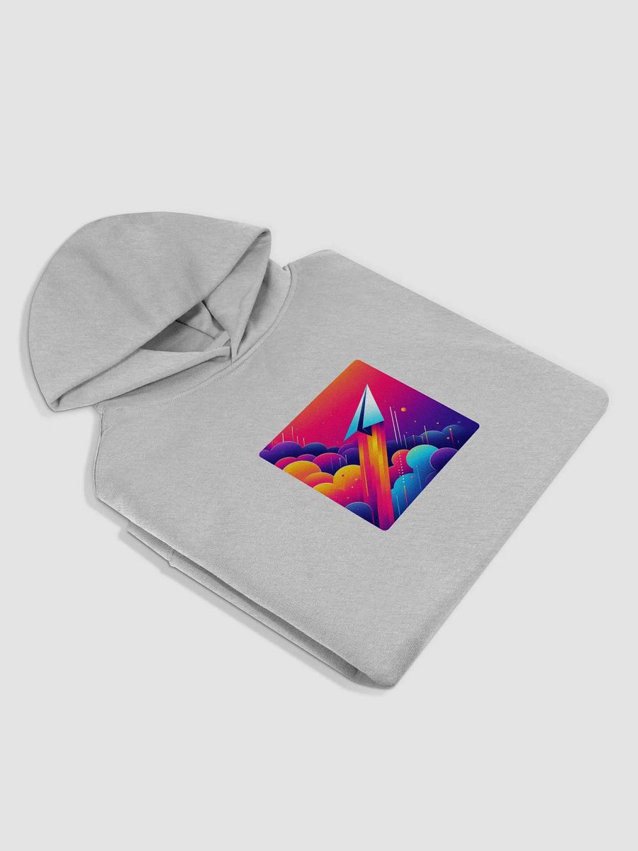 Upward Soar Unisex Hoodie | AI design paper airplane product image (4)
