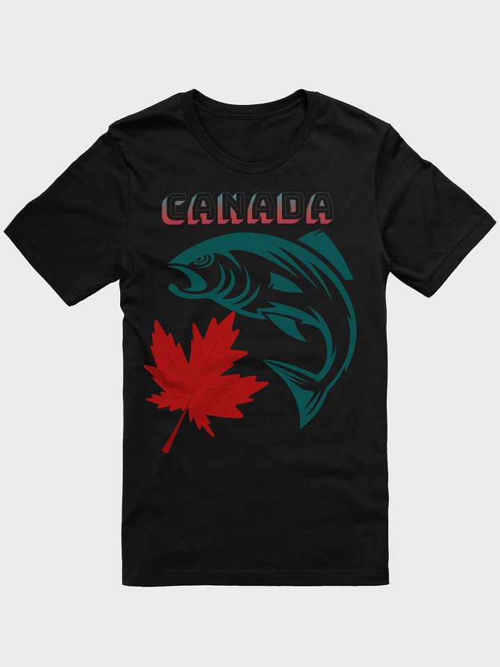 Canadian Maple Leaf and Fish Illustration T-Shirt product image (2)