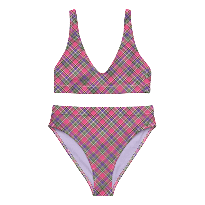Pink and Purple Vintage Plaid Bikini product image (2)