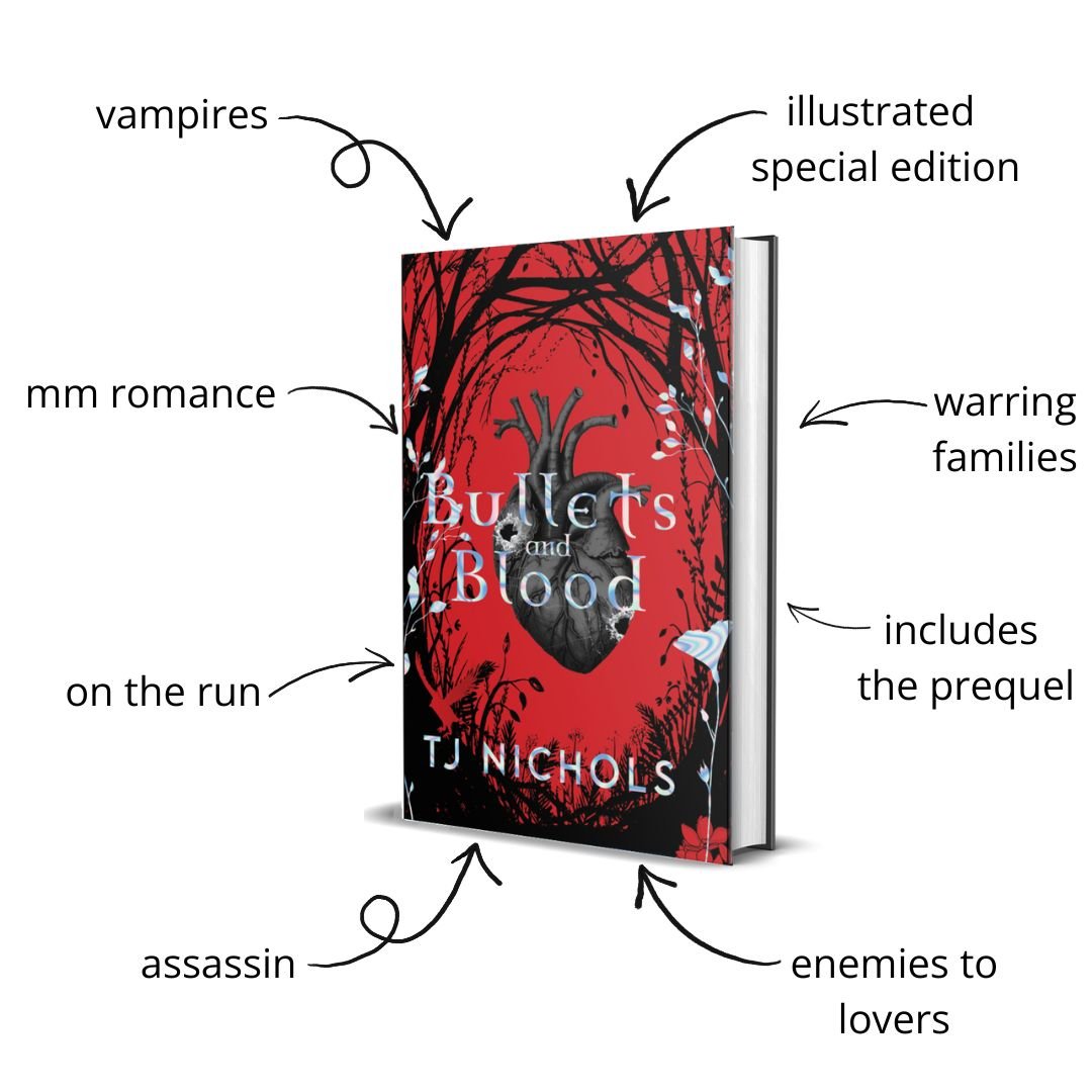 Bullets and Blood illustrated hardback & character art product image (1)