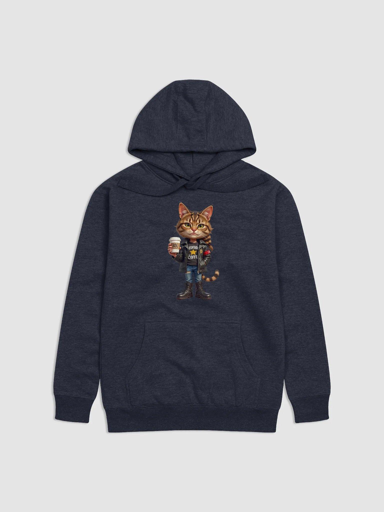 Confidence & Coffee Cat Unisex Hoodie product image (8)