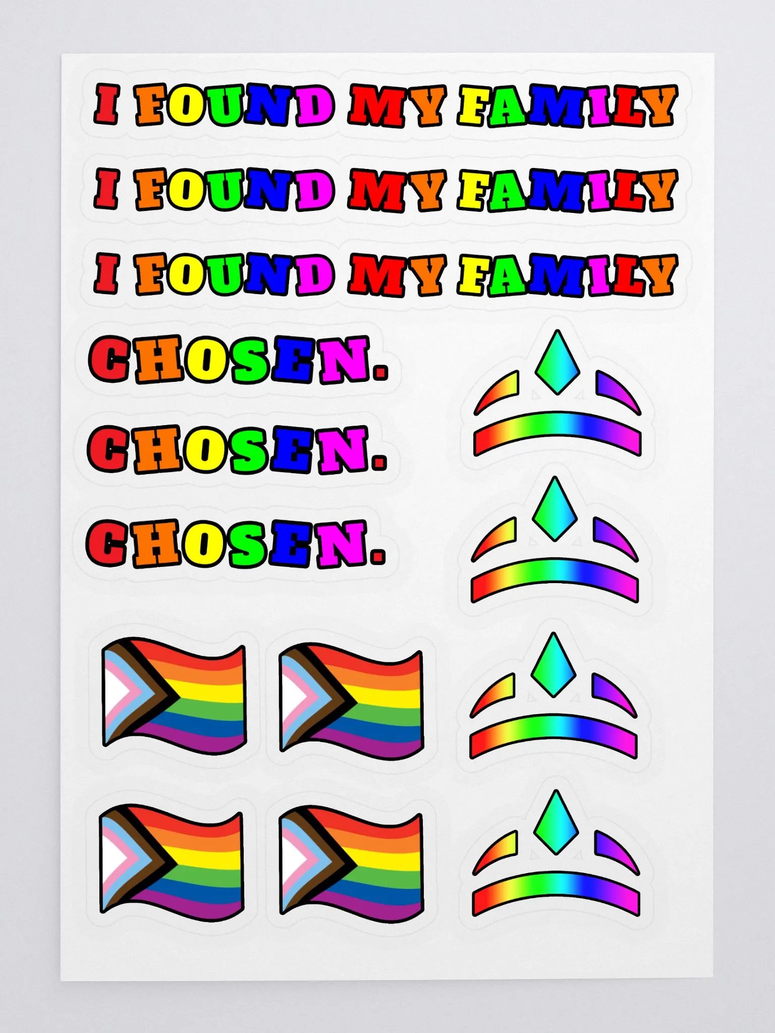 I Found My Family Sticker Sheet product image (1)