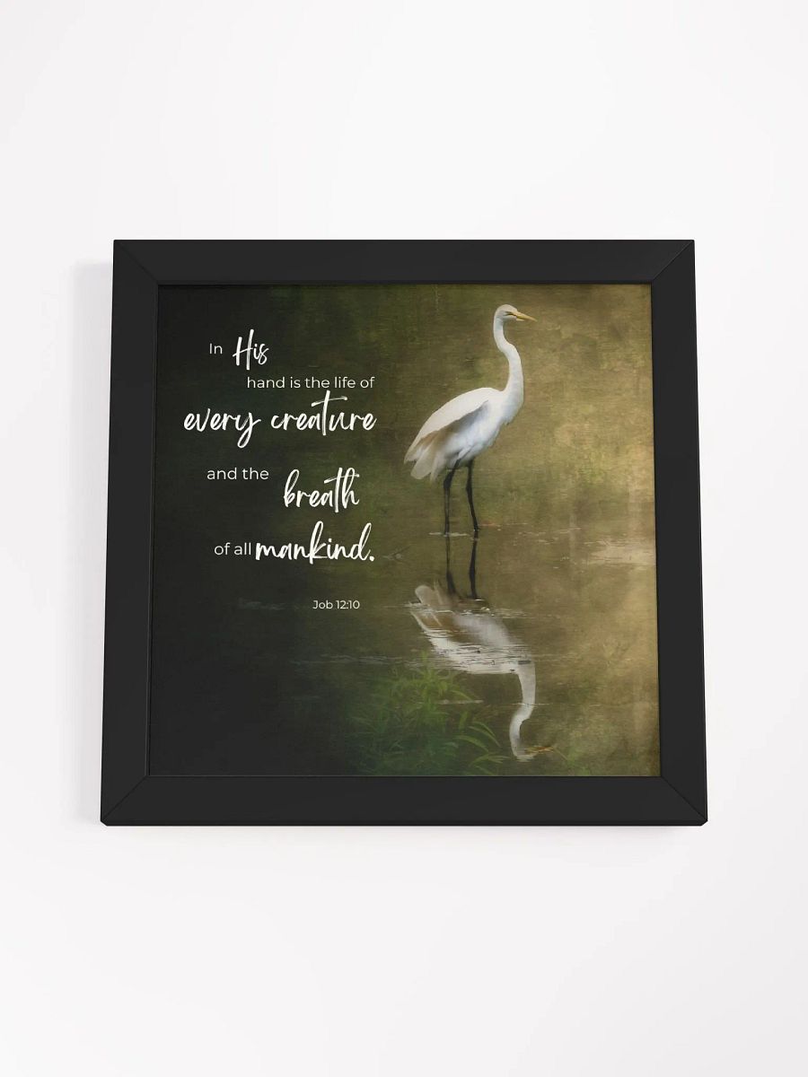 Divine Reflections: Framed Egret Poster product image (4)