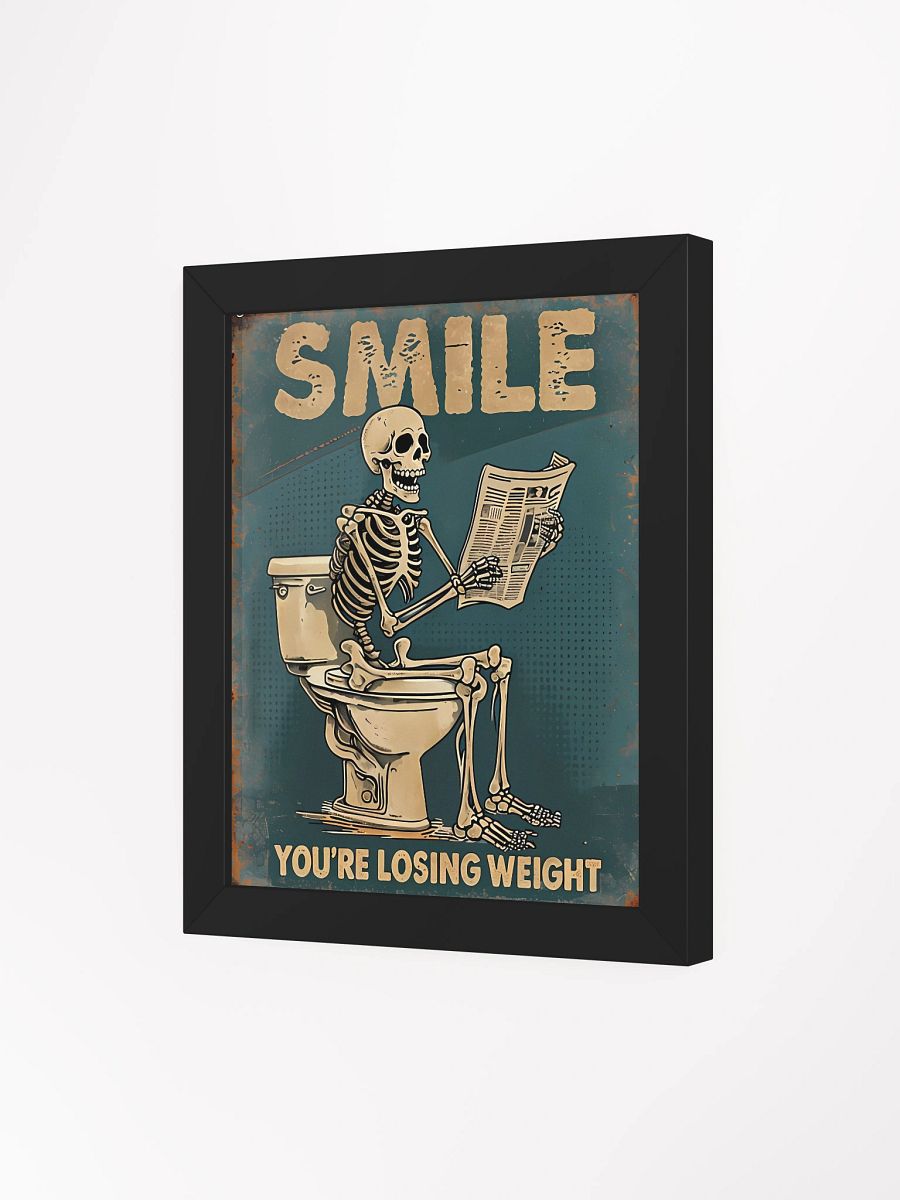 Whimsical Skeleton Toilet Reading Poster product image (4)