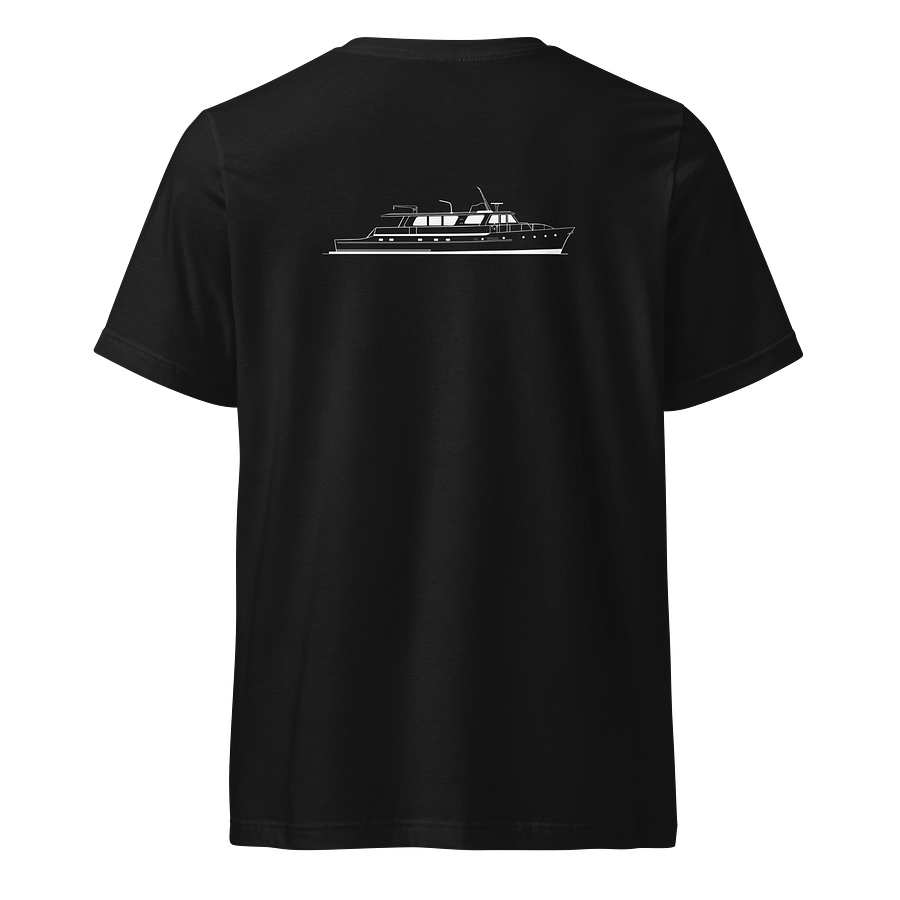"M/Y Tangaroa" Black V-Neck Jersey T-Shirt – Lightweight, Everyday Fit product image (3)