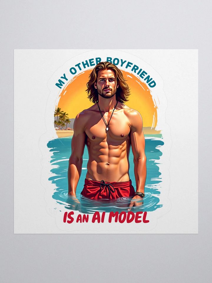 AI Dream Boyfriend Kiss Cut Stickers product image (1)