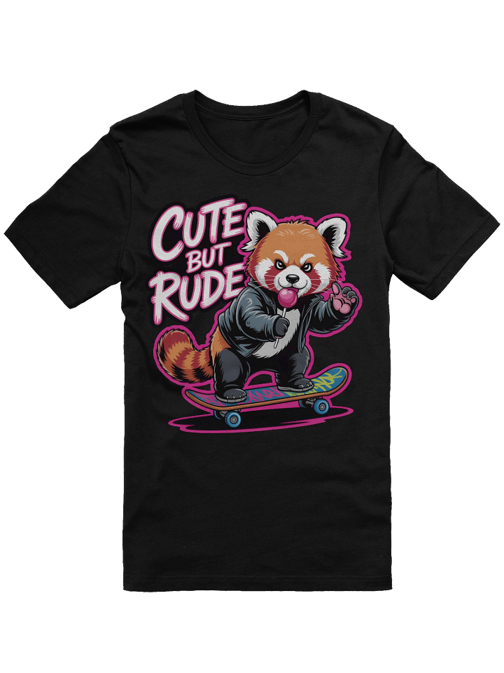 Cute But Rude Red Panda Skater Tee product image (7)