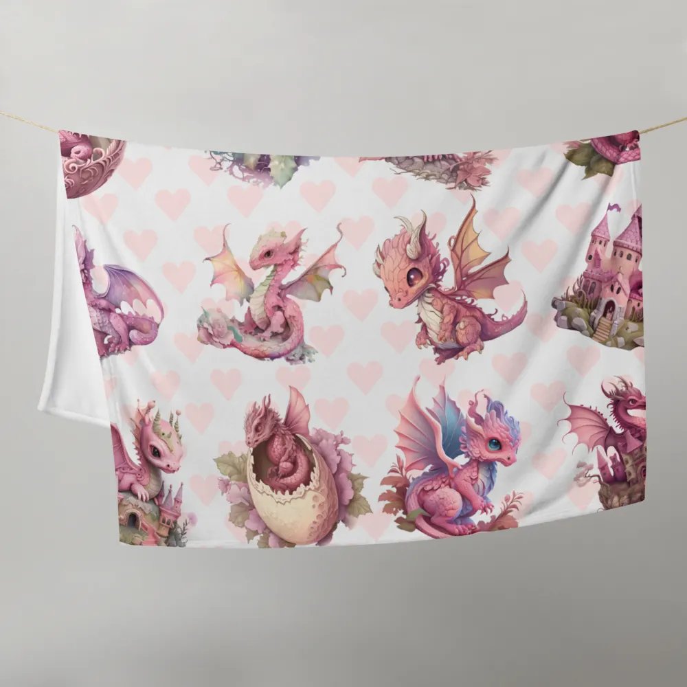 Pink Baby Dragons Throw Blanket product image (8)