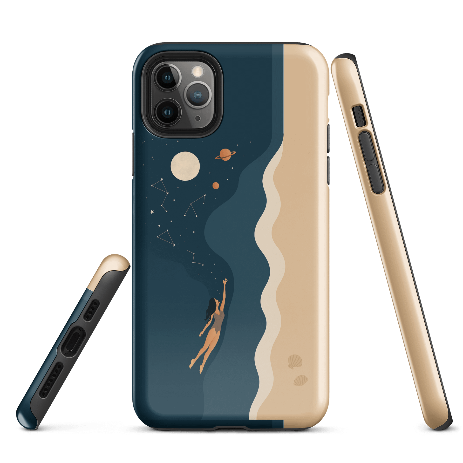 Cosmic Drift: Swim Through Stars & Sand iPhone case product image (1)