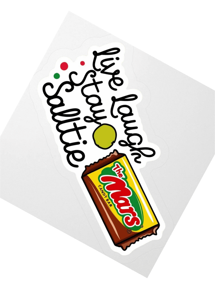 Live Laugh Stay Saltie (Mars Bar) Sticker product image (6)