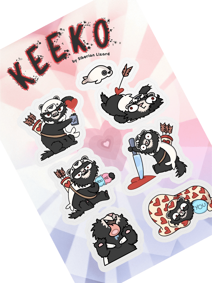 Keeko's Valentines - Sticker Sheet product image (1)