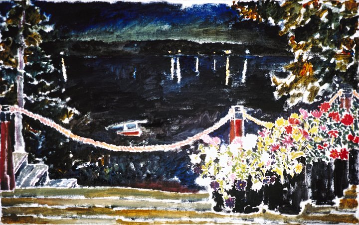 Nightview from Camano (1987) on canvas ("24 x 36") product image (1)
