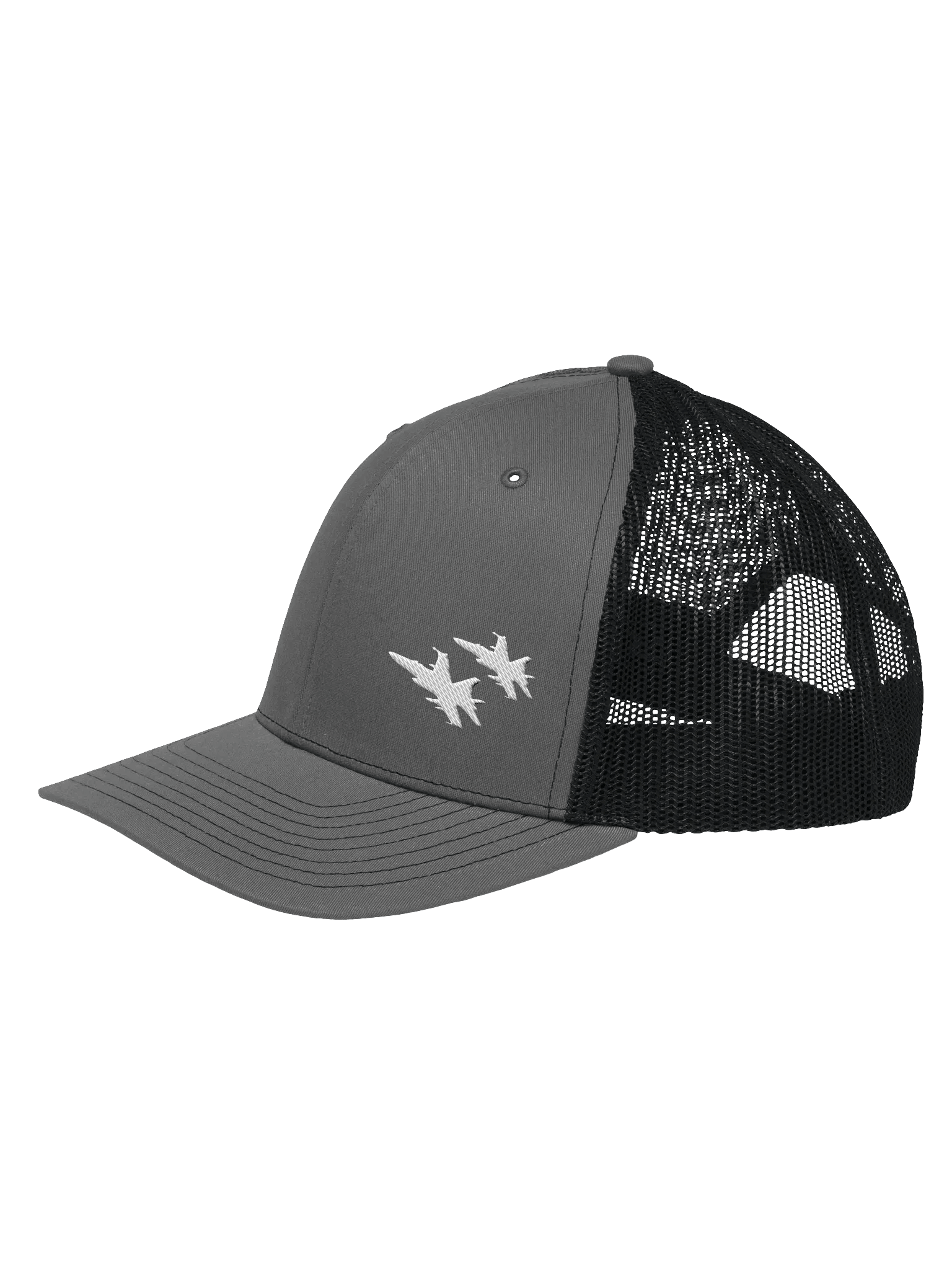 Twin Hornets Logo Hat, Charcoal product image (2)