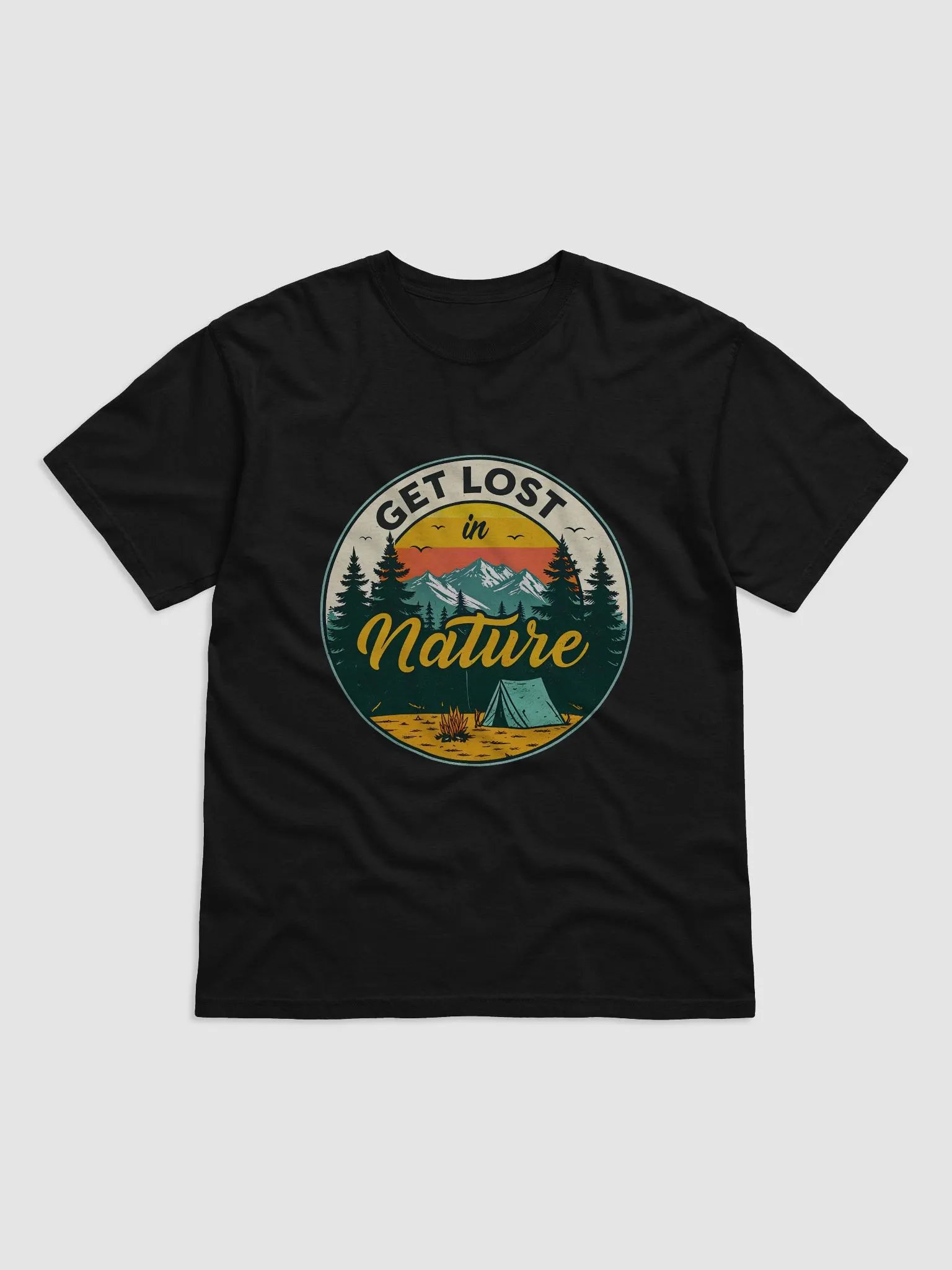 Get Lost in Nature Vintage Camping T-Shirt Design product image (4)