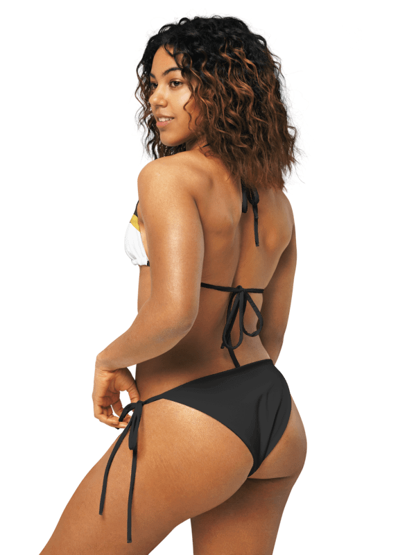 Low Rise Cheeky String Bikini, Black And Gold product image (4)