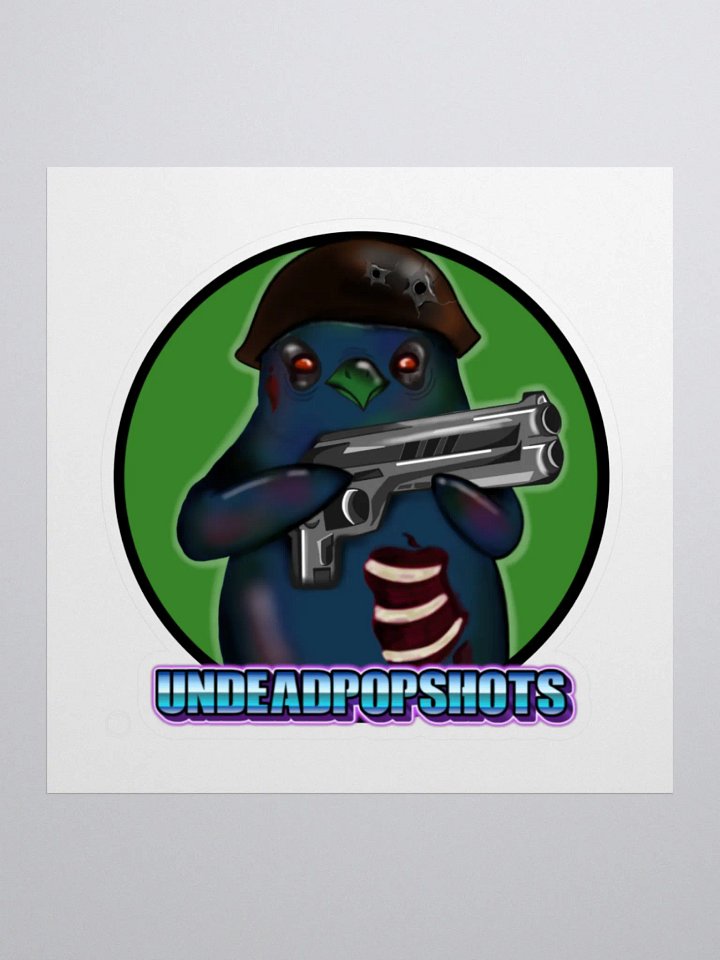 UndeadPopShots Zombie Bird Kiss Cut Stickers Logo Color Green product image (3)