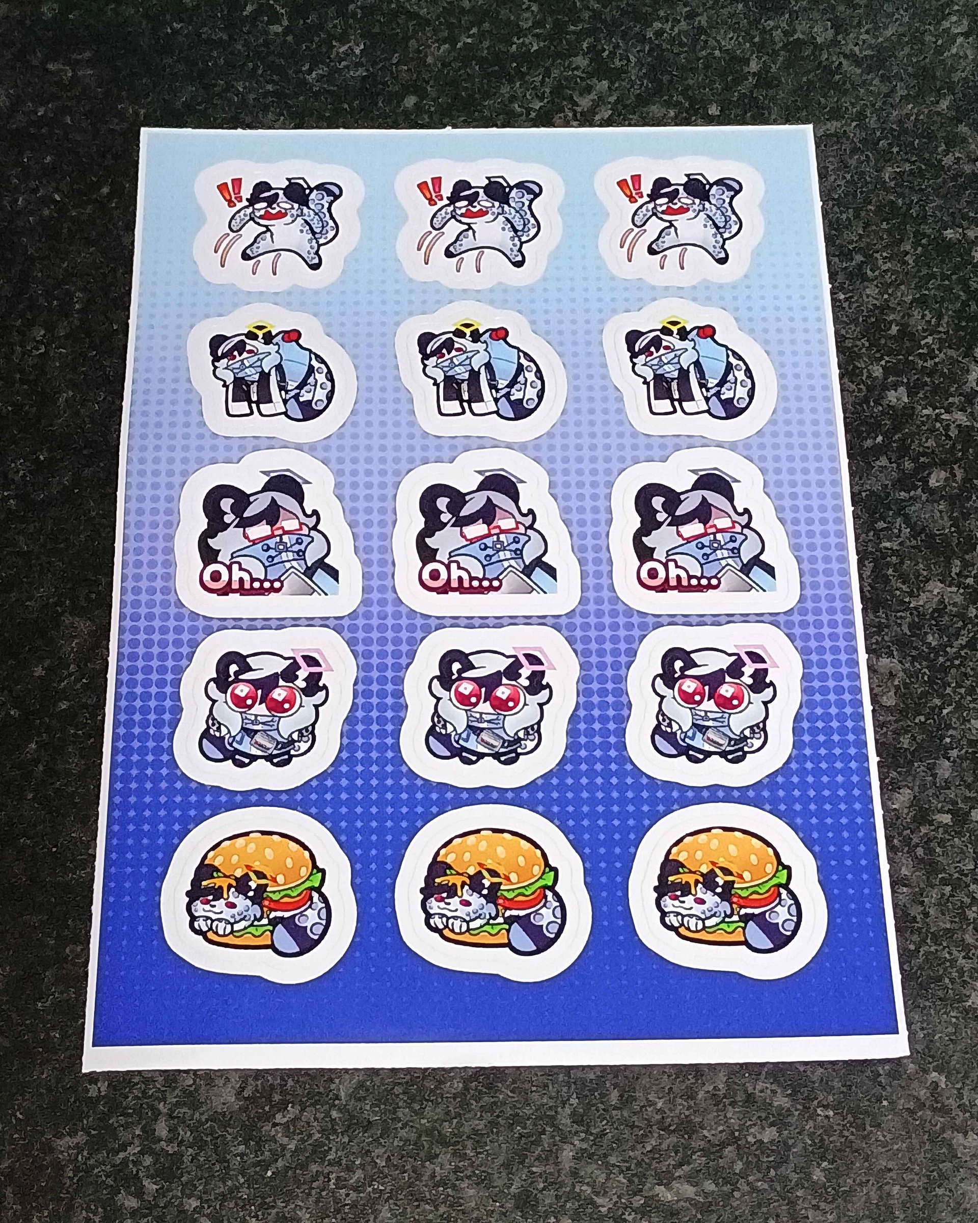 Sleepy's Emote Sticker Sheet product image (2)