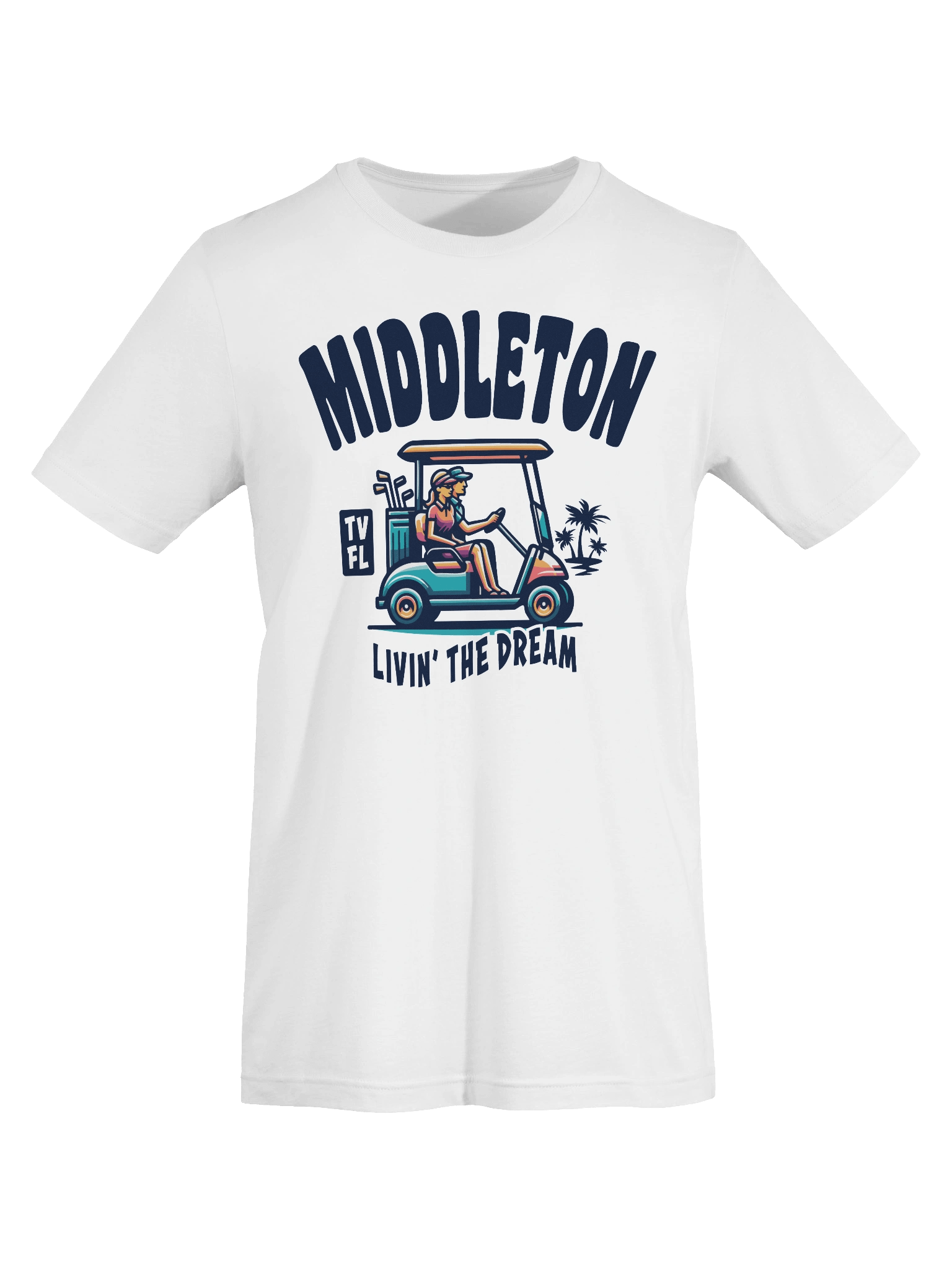 Middleton TV Florida USA Fun Golf Cart Design T-shirt product image (38)