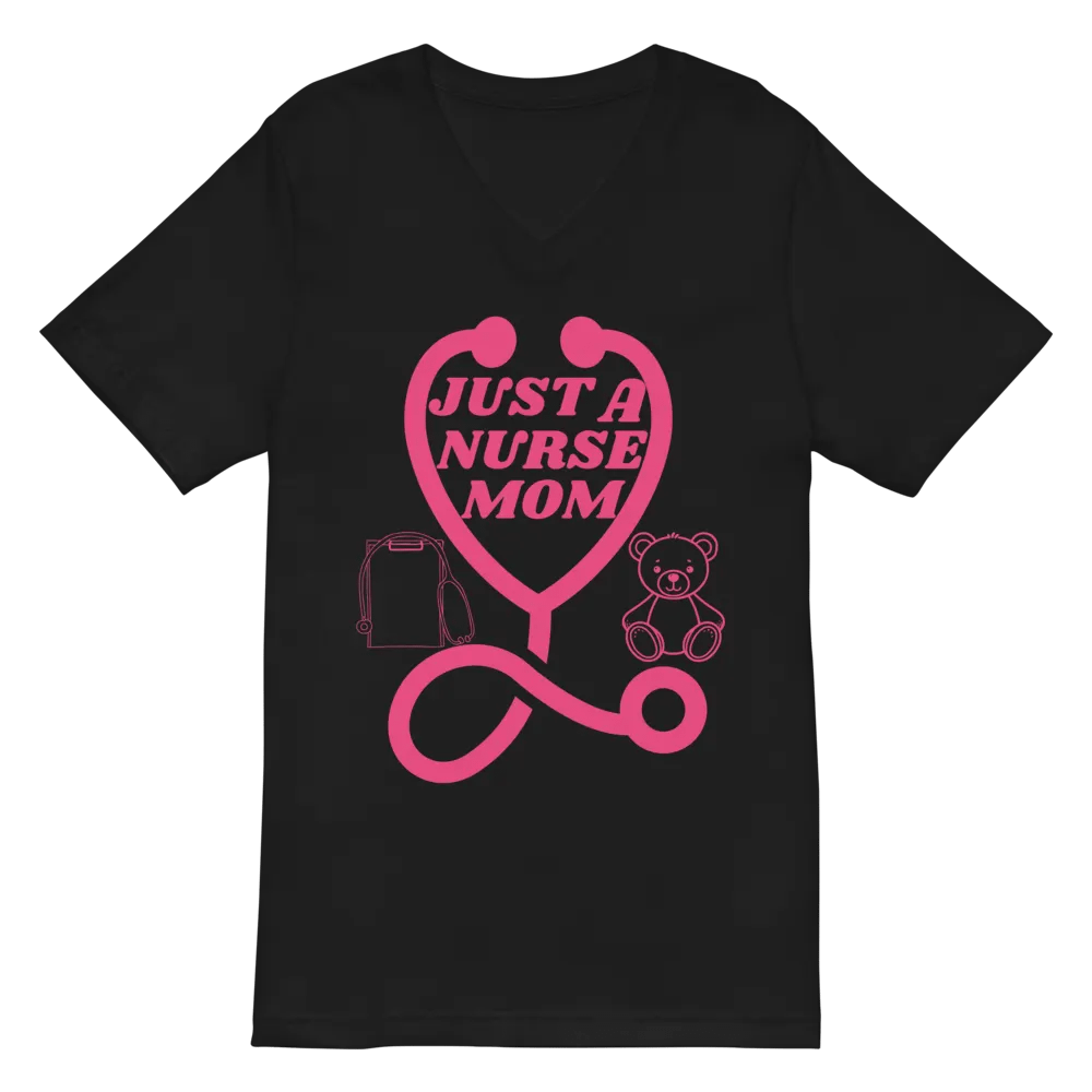 Nurse Mom Stethoscope V-Neck Tee product image (3)
