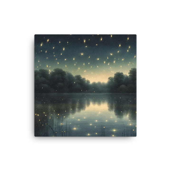 Evening Lake Scene With Fireflies Wall Art product image (1)