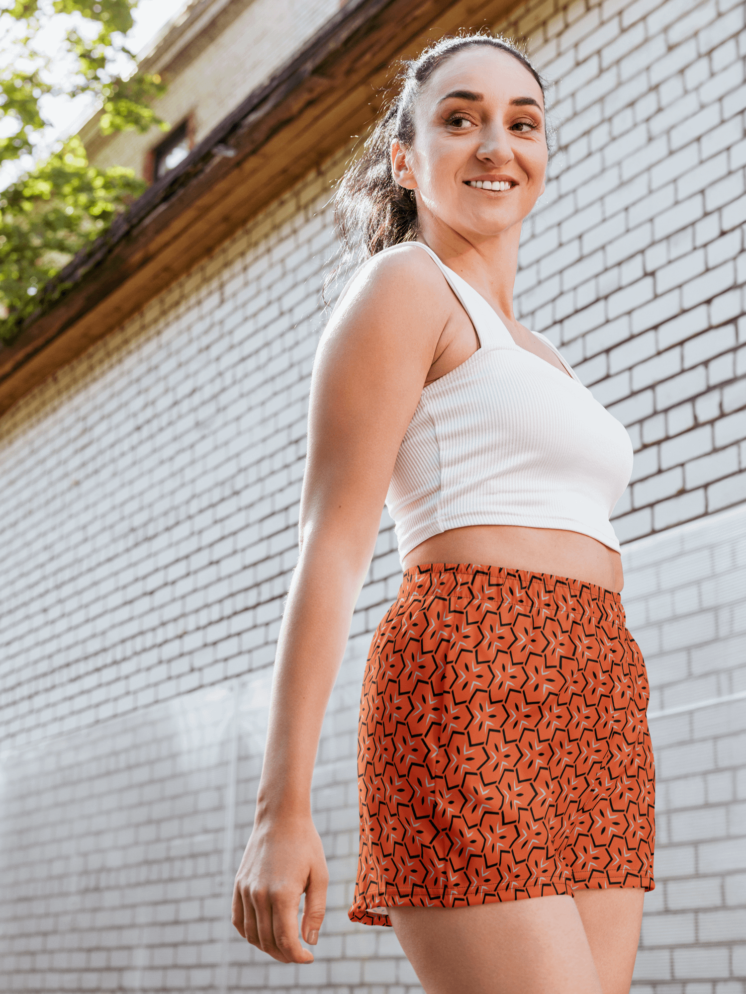 Onyx & Ember Geometric All Over Print Unisex Athletic Shorts product image (1)
