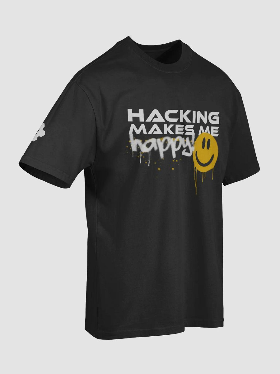 Hacking Makes Me Happy! T-Shirt (Yellow) product image (7)