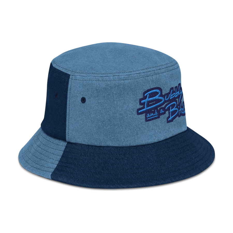 Bubbly and a B*tch (electric) denim bucket hat product image (3)