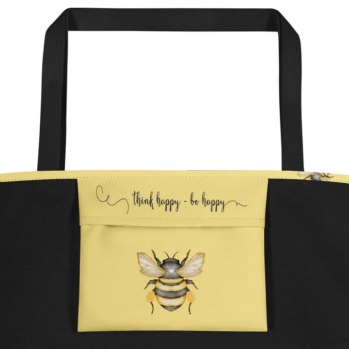 BEE HAPPY All-Over Tote Bag with Inside Pocket product image (2)