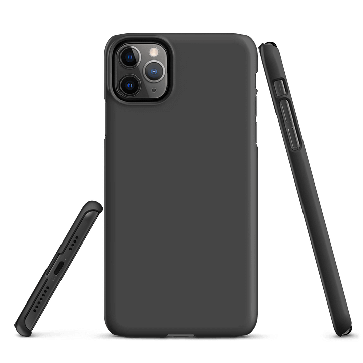 Off Black Deep Gray Solid Color iPhone® Matte Snap Case product image (3)