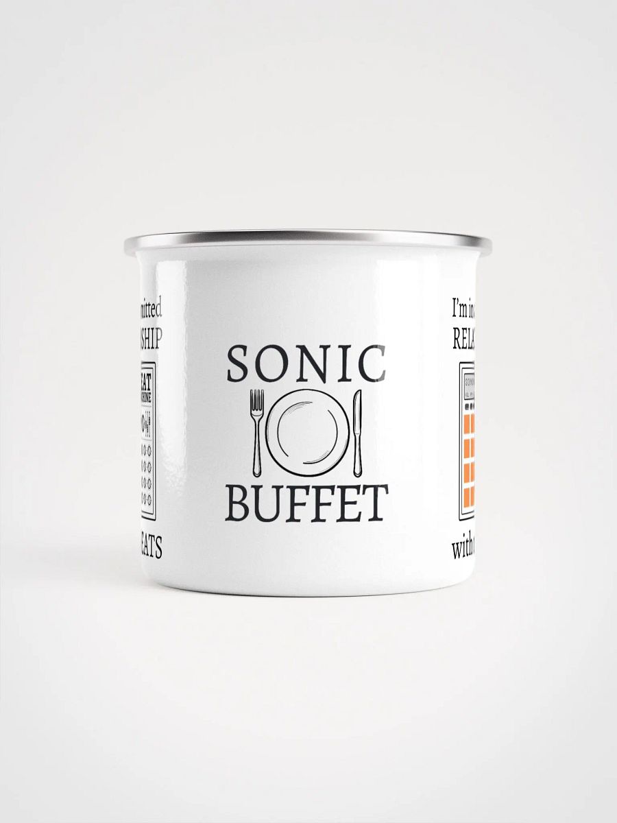 "I'm In A Committed Relationship With My Beats" Enamel Coffee Mug product image (2)
