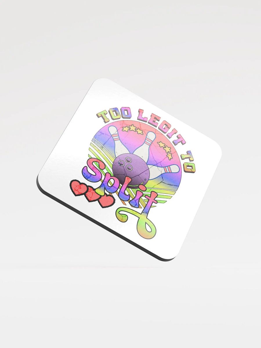 Too Legit To Split Bowling Retro Motion Cork Coaster product image (1)
