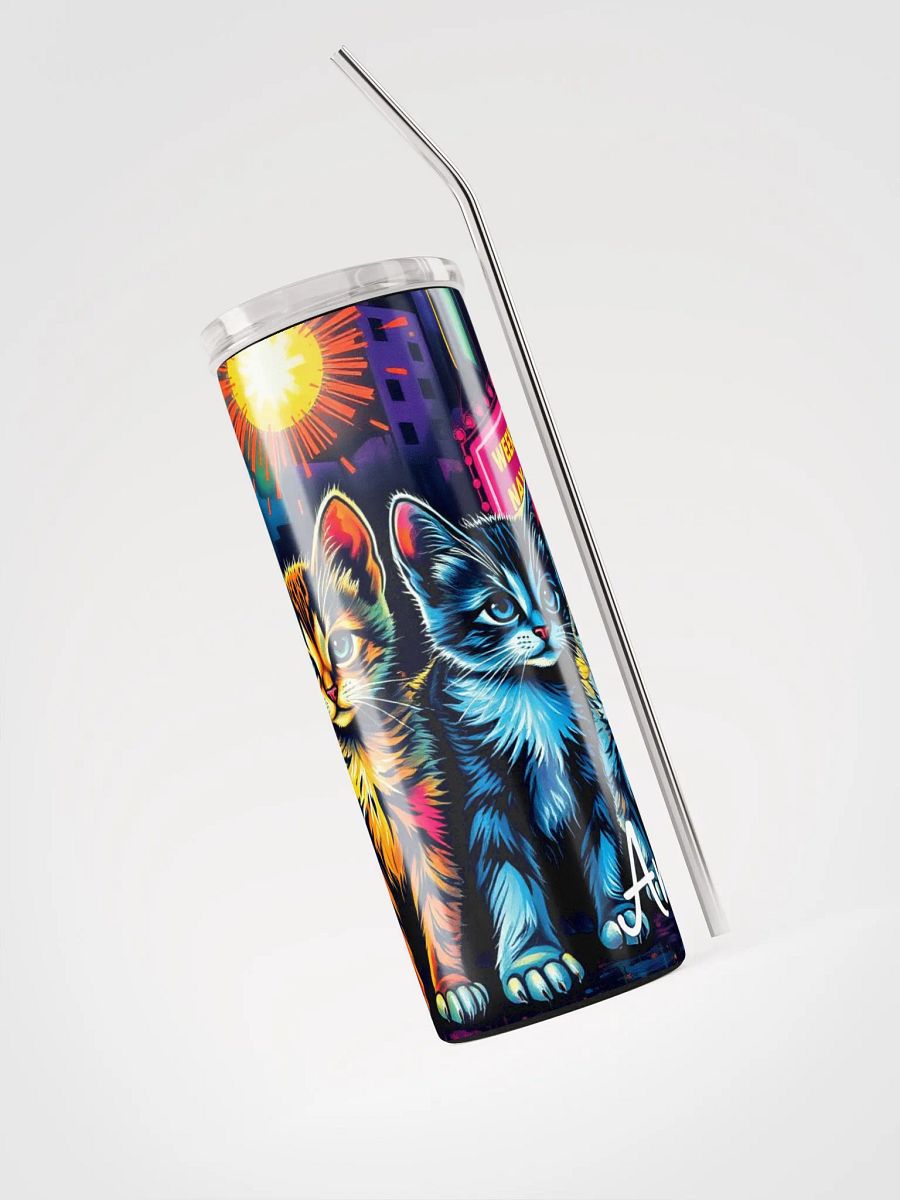 Neon Cats Stainless Steel Tumbler product image (3)