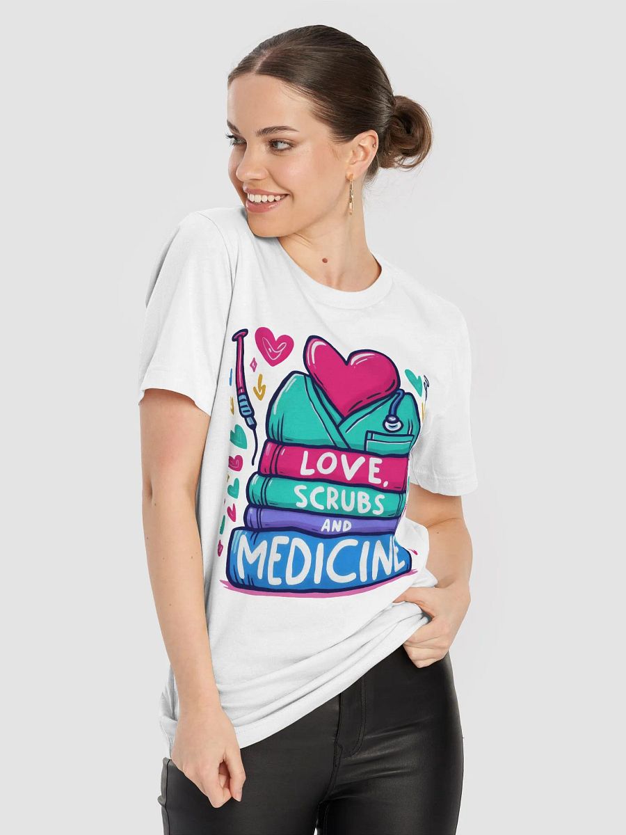 Love, Scrubs, and Medicine Illustrated T-Shirt product image (82)