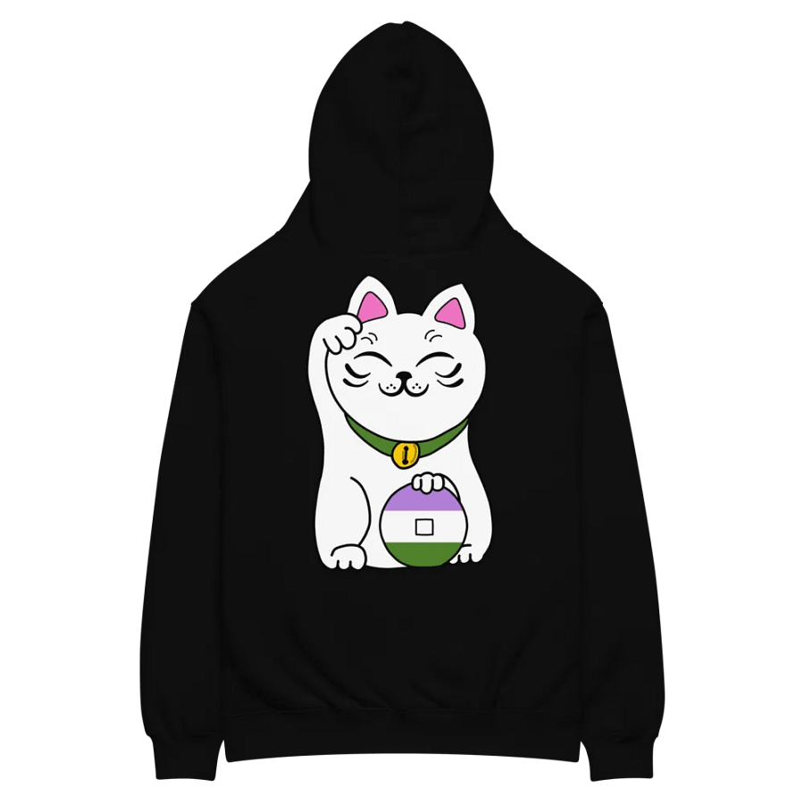 Maneki neko genderqueer pride hoodie product image (8)