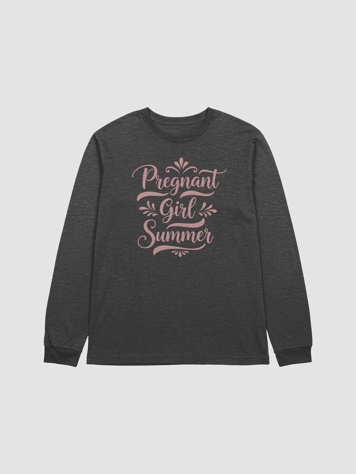 Pregnant Girl Summer - Cute Pregnancy Announcement Long Sleeve Tee for Moms-to-Be product image (7)