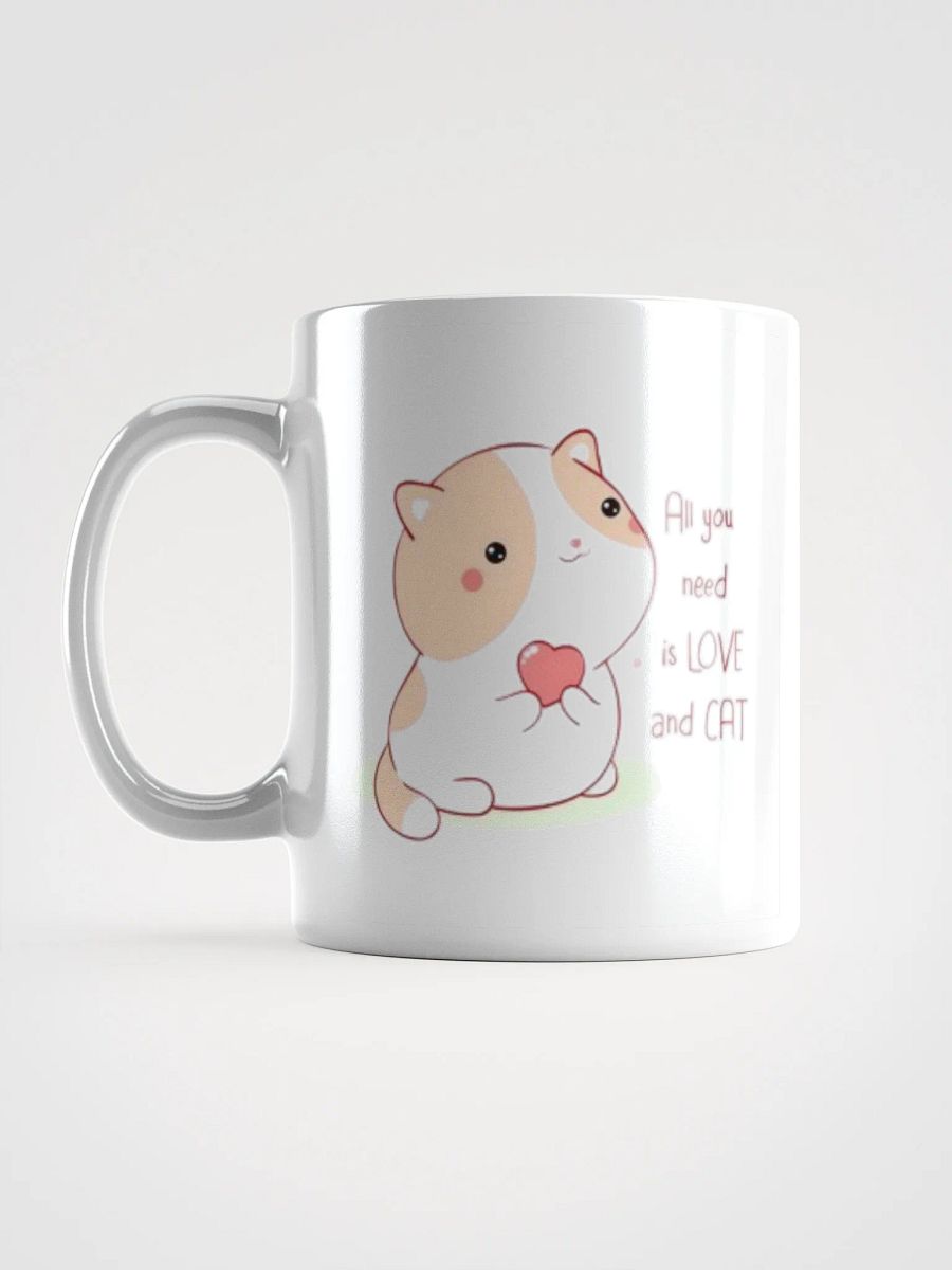 White Glossy Mug Cute Kitten product image (6)